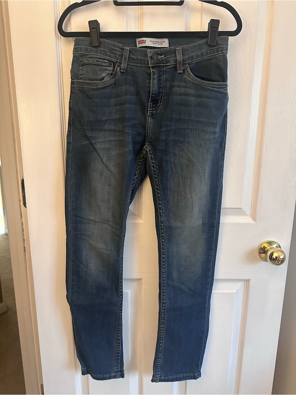 Levi's Boys Blue Slim Fit Jeans with stretch Size 16 28x28